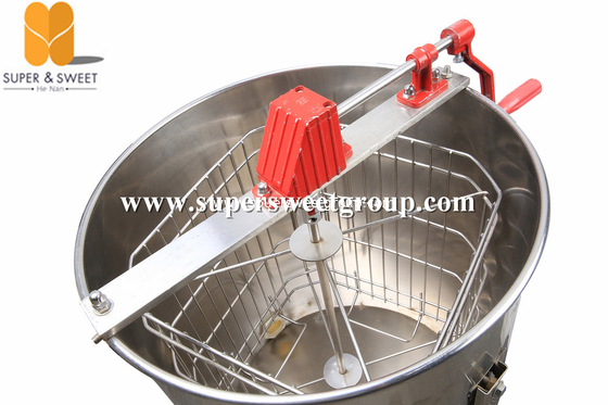 Manual 4 frames stainless steel honey extractor with honey gate and legs