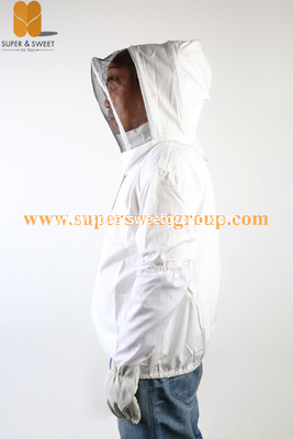 Professional Beekeeping Cotton  Bee Keeping jacket with zipper+ Veil Hood/overall