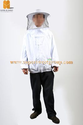 Professional Beekeeping Cotton  Bee Keeping jacket with zipper+ Veil Hood/overall