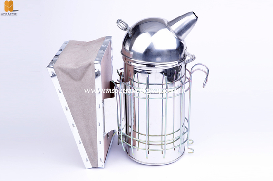 Round head stainless steel European manual bee smoker